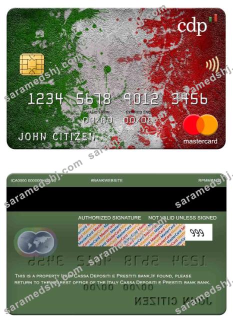 Italy Cassa Depositi e Prestiti bank mastercard